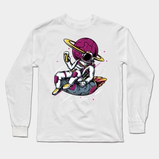 Colorful Astronaut Galactic Harmony Long Sleeve T-Shirt